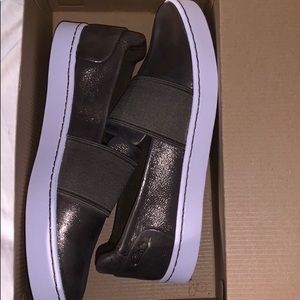 Clarks Pawley Wes Metallic Slide Ons